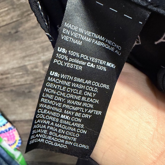 White House Black Market Black Script Blouse AS IS - Picture 9 of 9